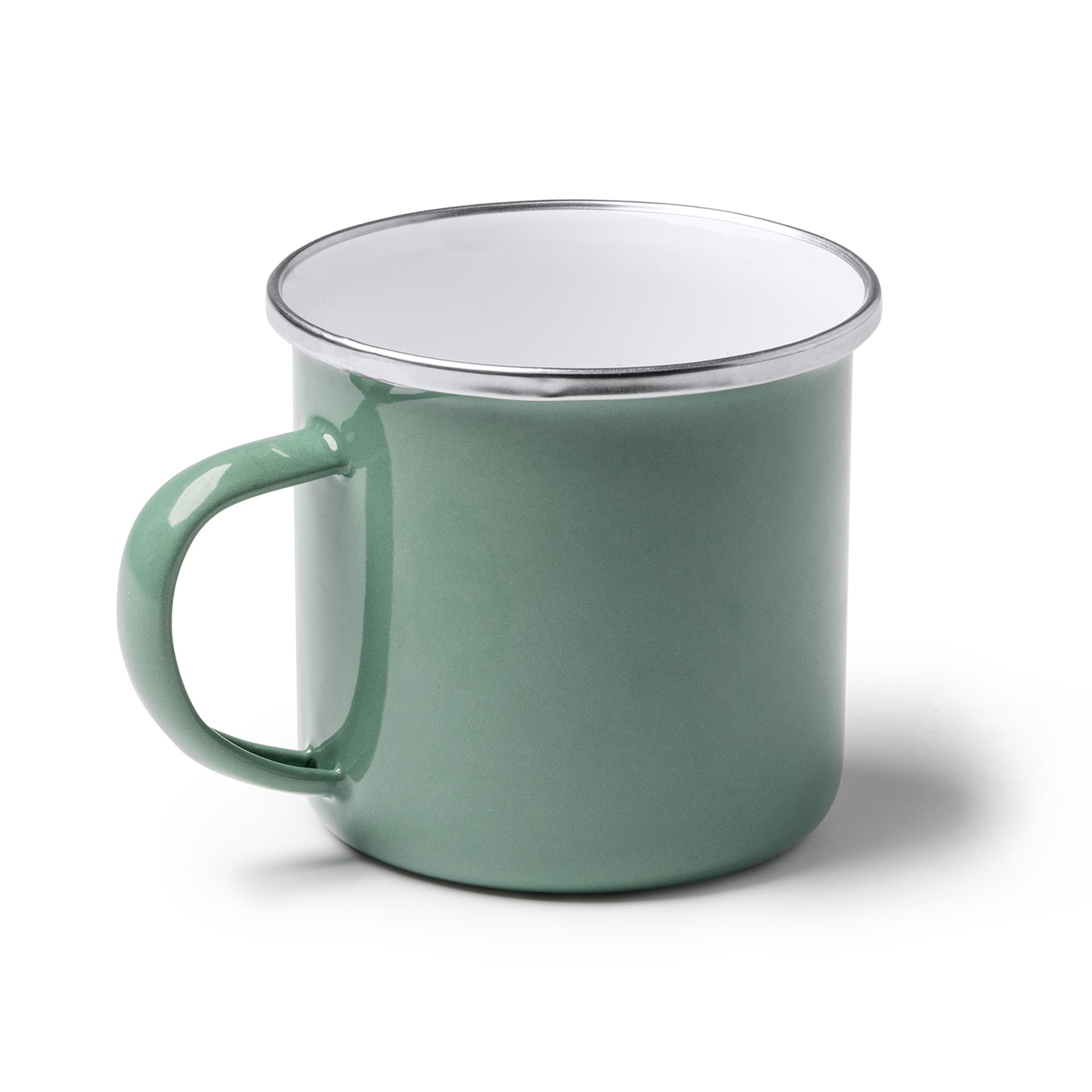 Taza metálica esmaltada retro 380 ml para café y bebidas frías